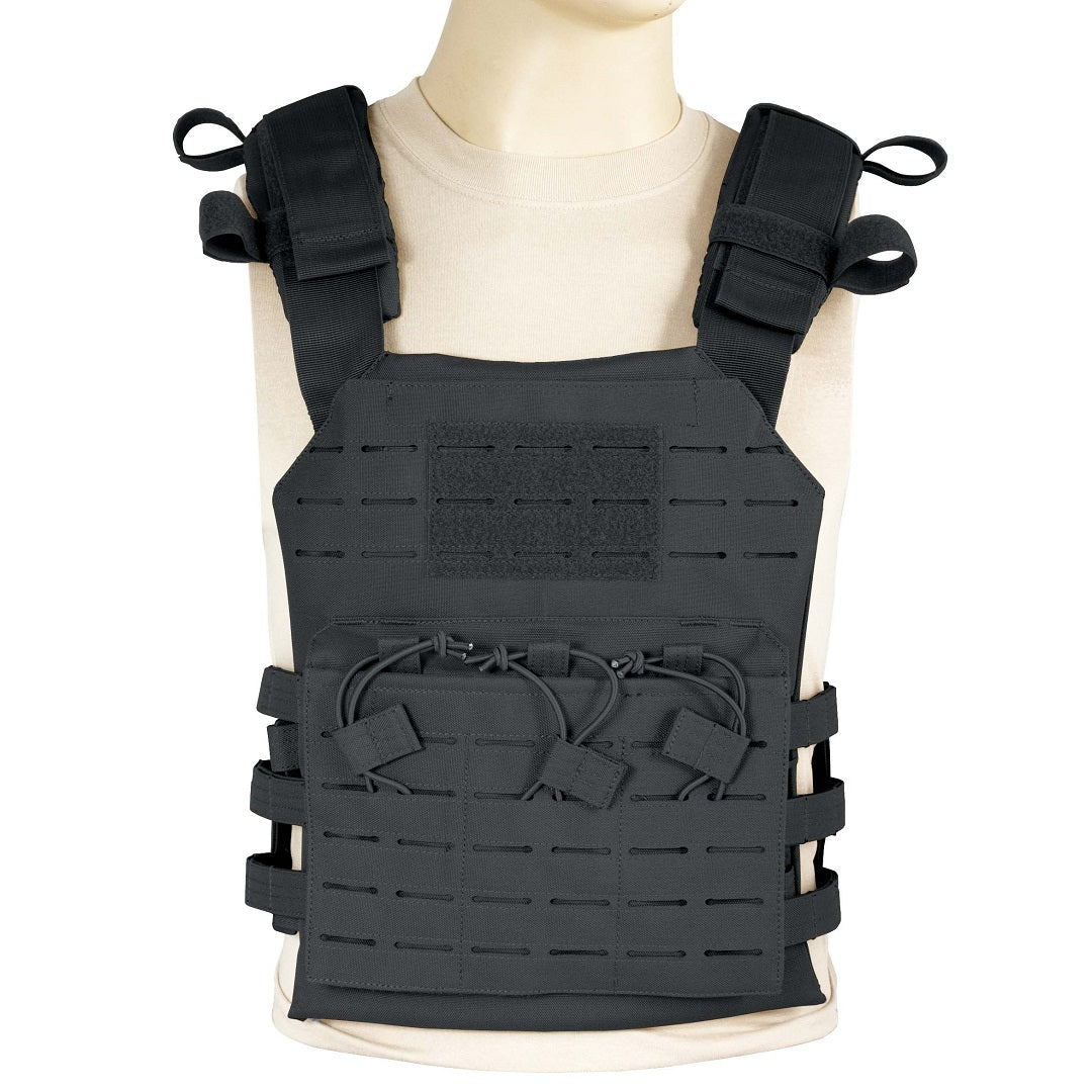Advanced body armor plate carrier in black