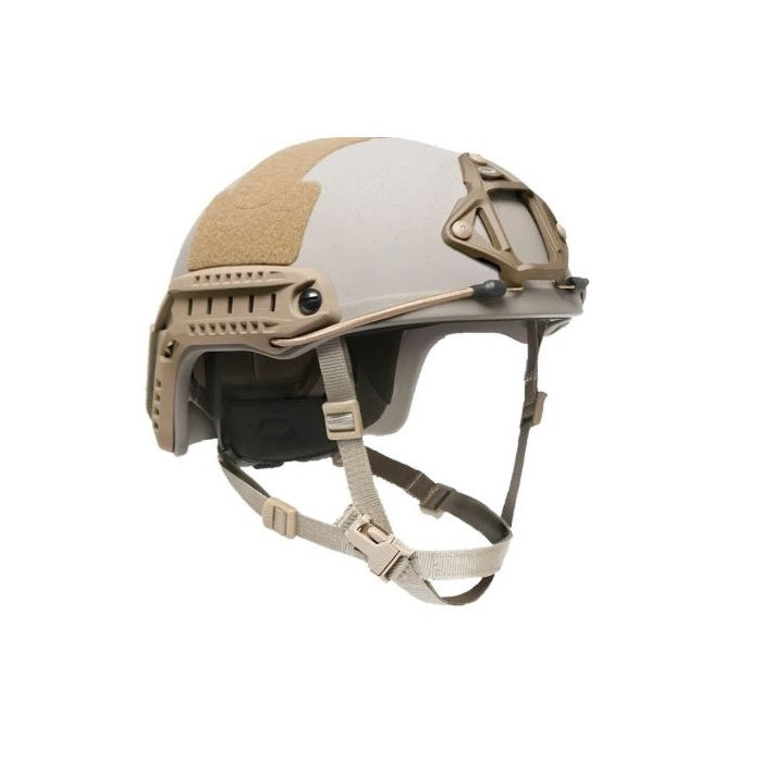 FAST helmet in tan full feature lightweight NIJ IIIA helmet