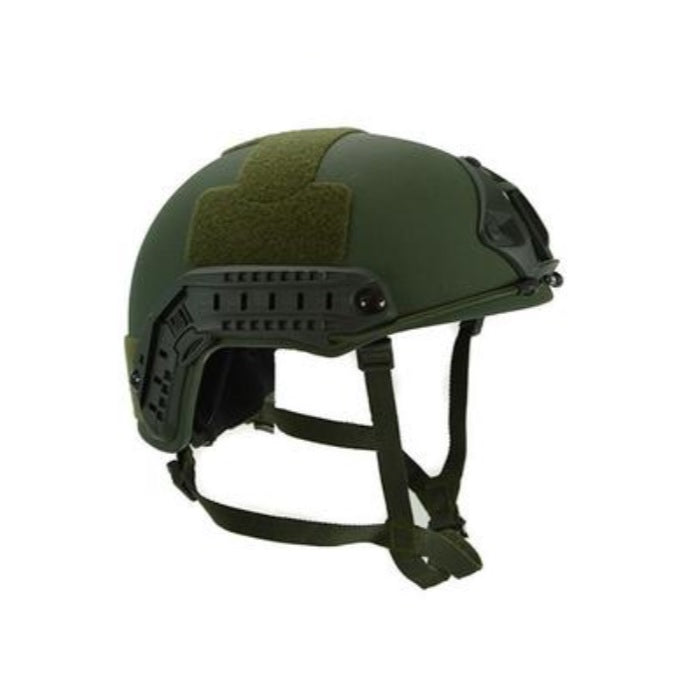 FAST helmet in green full feature lightweight NIJ IIIA helmet