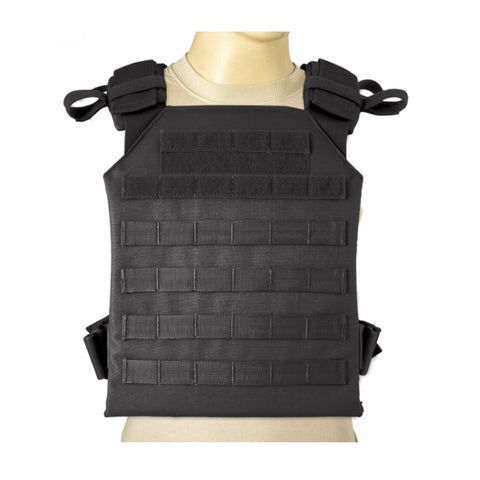 Lightweight MOLLE body armor plate carrier in black