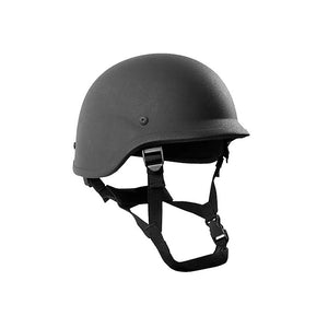 PASGT helmet in black.  Robust battle proven helmet design NIJ IIIA