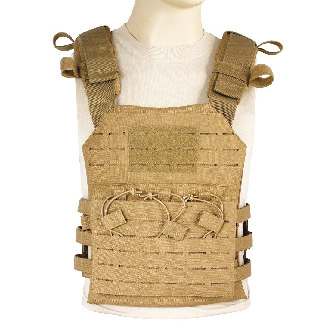 Advanced body armor plate carrier in tan